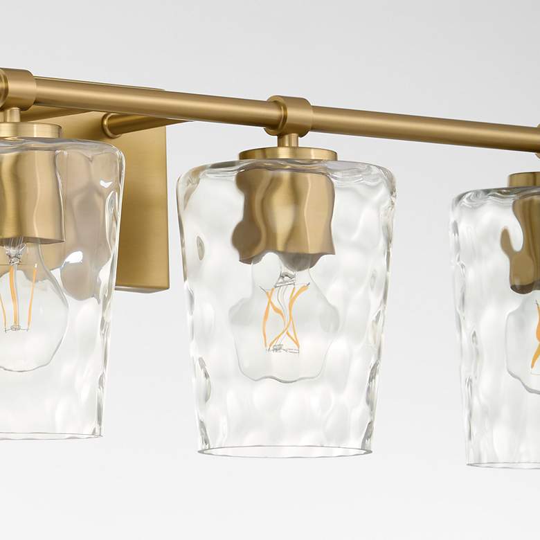 Image 3 Quorum Goodwin 33" Wide Aged Brass 4-Light Bath Light more views