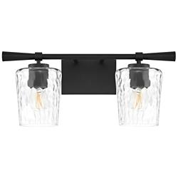 Quorum Goodwin 9 1/4" High Matte Black 2-Light Wall Sconce