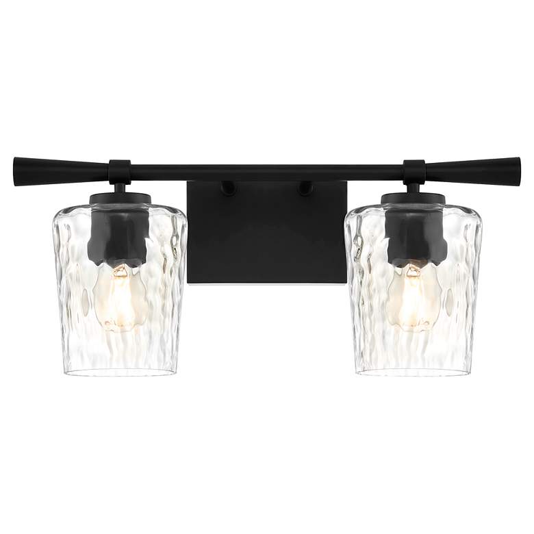 Image 2 Quorum Goodwin 9 1/4" High Matte Black 2-Light Wall Sconce more views