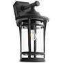 1_Quorum Haley 17 3/4" High Textured Black Outdoor Wall Light