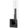 1_Quorum Harbin 16" High Black Wall Sconce