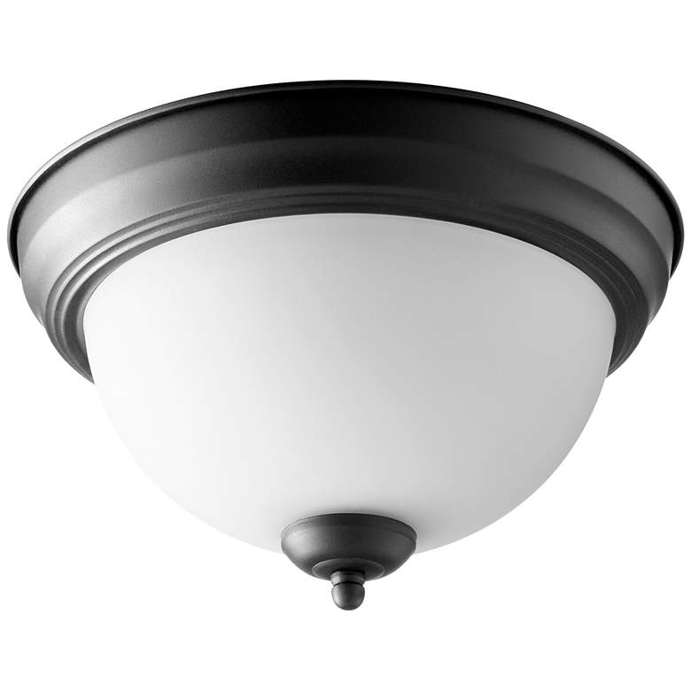 Image 1 Quorum International 11" Textured Black Ceiling Mount