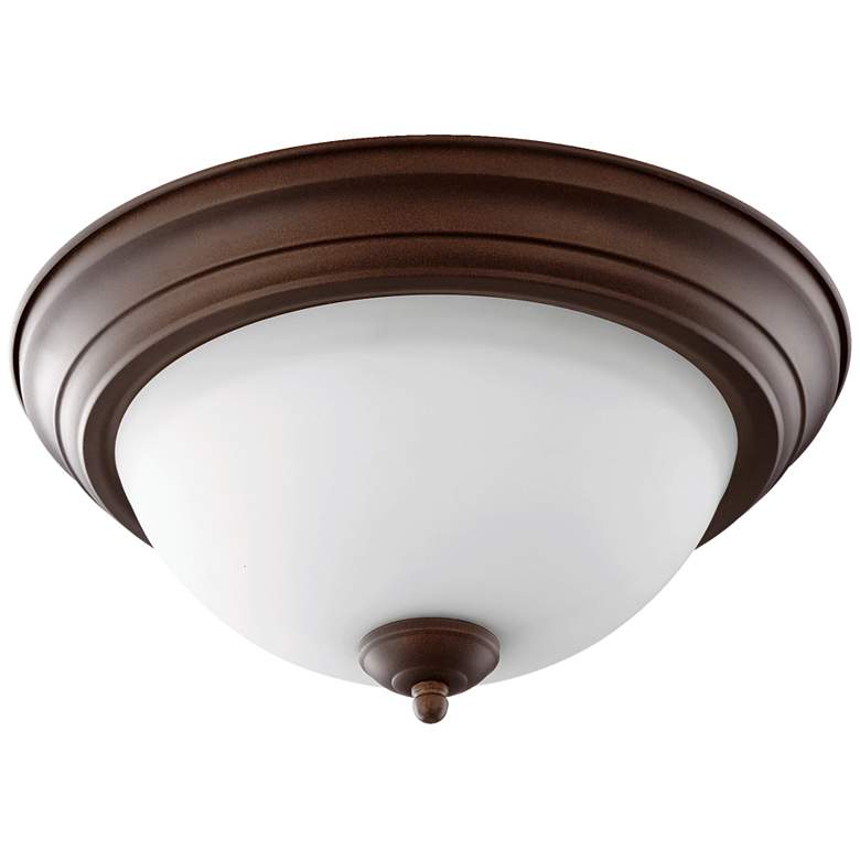 Image 1 Quorum International 13" Oiled Bronze Ceiling Mount