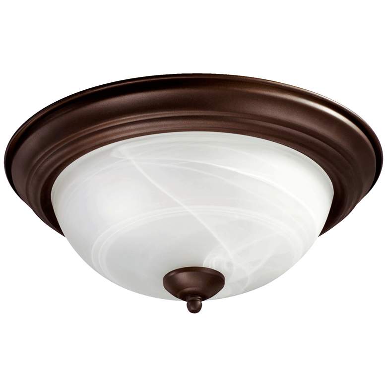 Image 1 Quorum International 13" Oiled Bronze Ceiling Mount