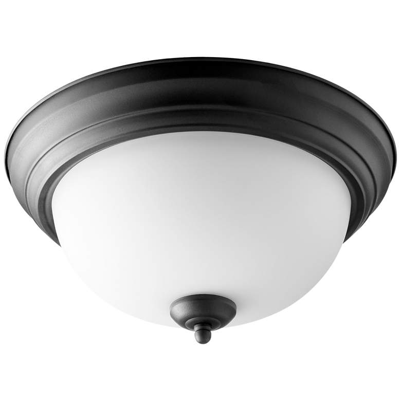 Image 1 Quorum International 13" Textured Black Ceiling Mount