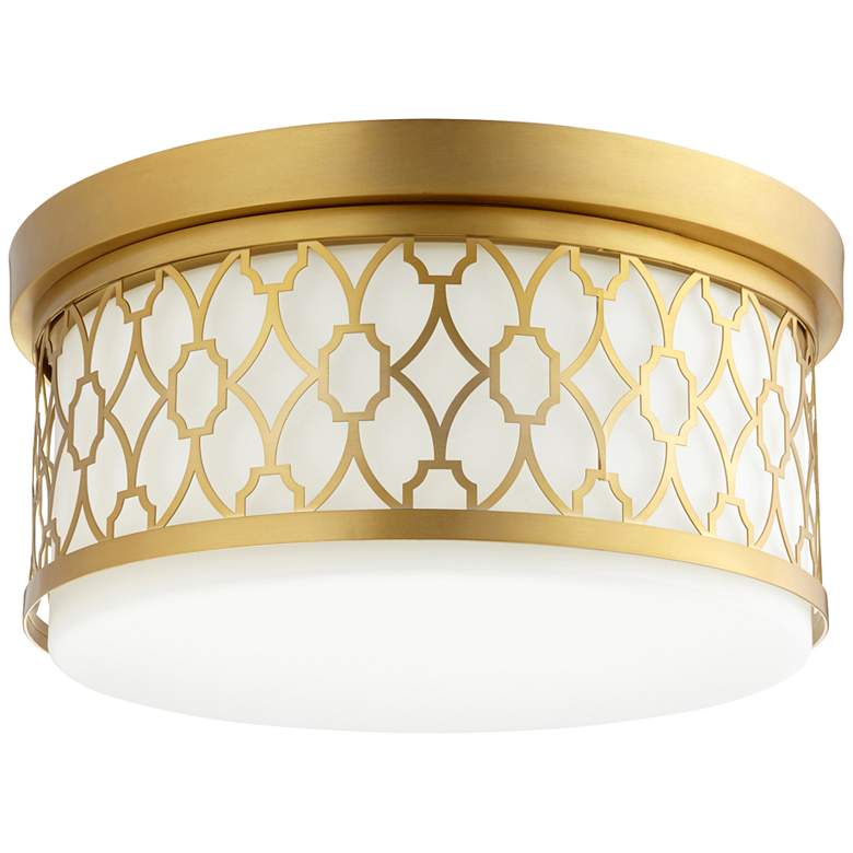 Image 1 Quorum International 14" Aged Brass Ceiling Mount