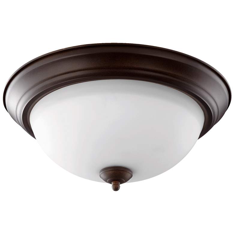 Image 1 Quorum International 15" Oiled Bronze Ceiling Mount