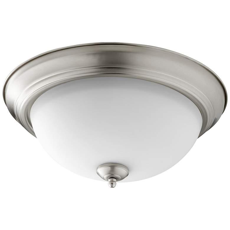 Image 1 Quorum International 15" Satin Nickel Ceiling Mount