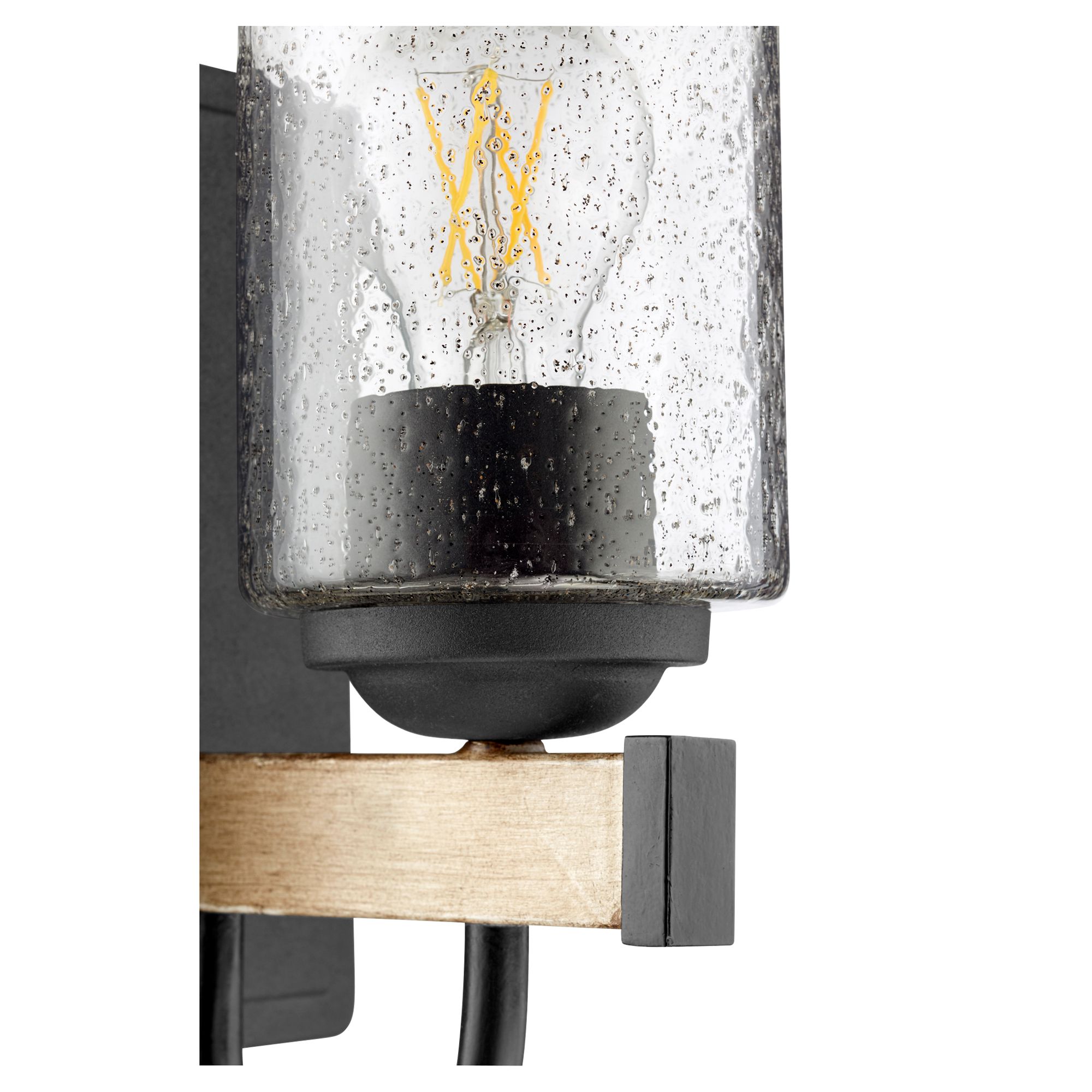 Image 2 Quorum International 1LT Peppers Black w Driftwood Finish Wall Mount more views