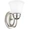 Quorum International 1LT Satin Nickel Wall Mount