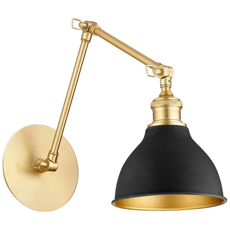 Image 1 Quorum International 1LT Two-Toned Black/AGB Wall Mount