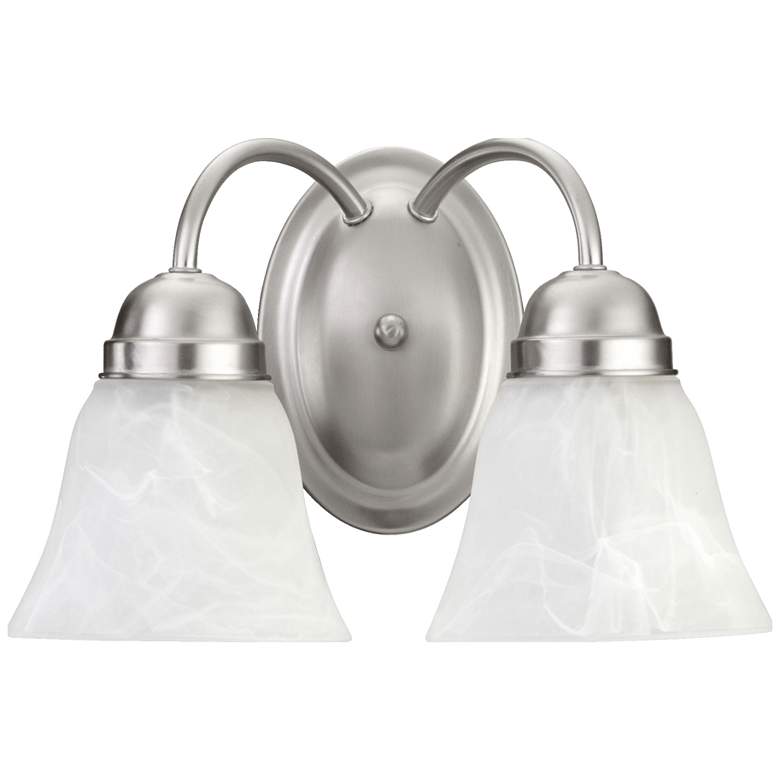 Image 1 Quorum International 2LT Faux Alab Satin Nickel Wall Mount