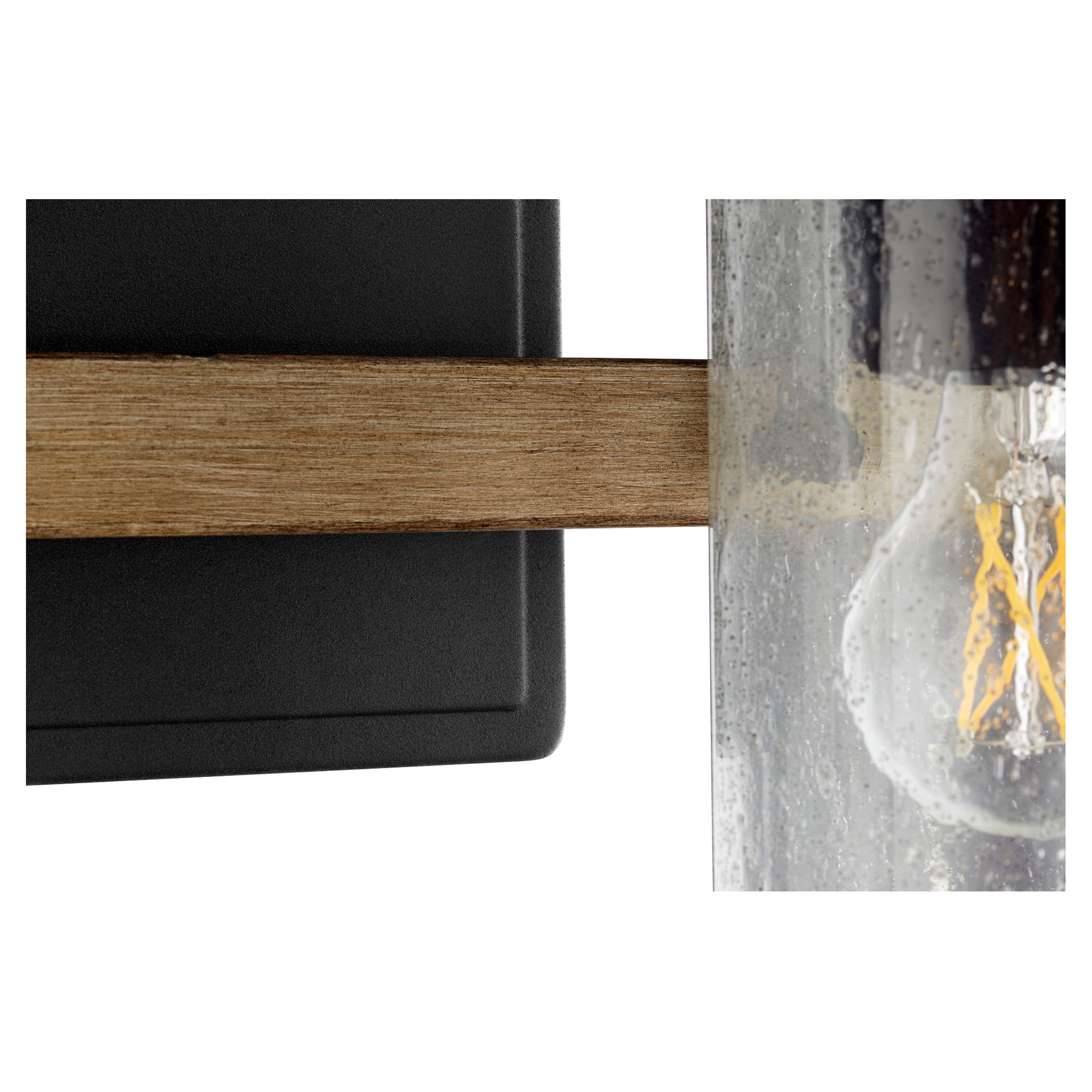 Image 2 Quorum International 2LT Textured Black Pepper Glass Vanity Light more views