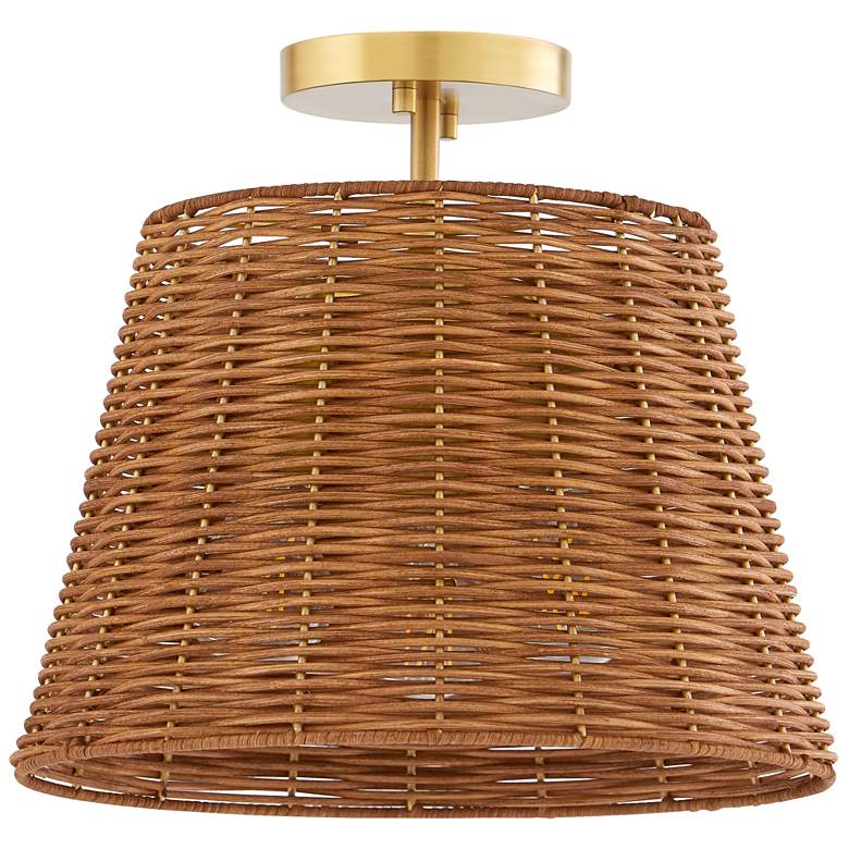 Image 1 Quorum International 3LT Aged Brass Ceiling Mount