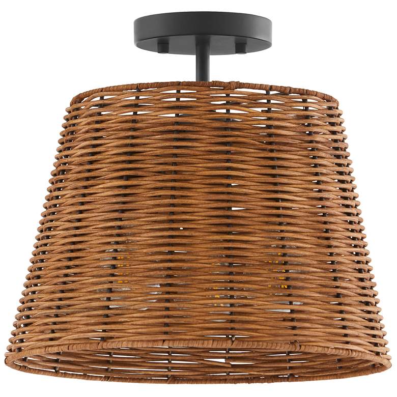 Image 1 Quorum International 3LT Matte Black Ceiling Mount