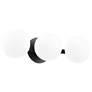 Quorum International 3LT Matte Black Globe Vanity Light