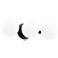 Quorum International 3LT Matte Black Globe Vanity Light
