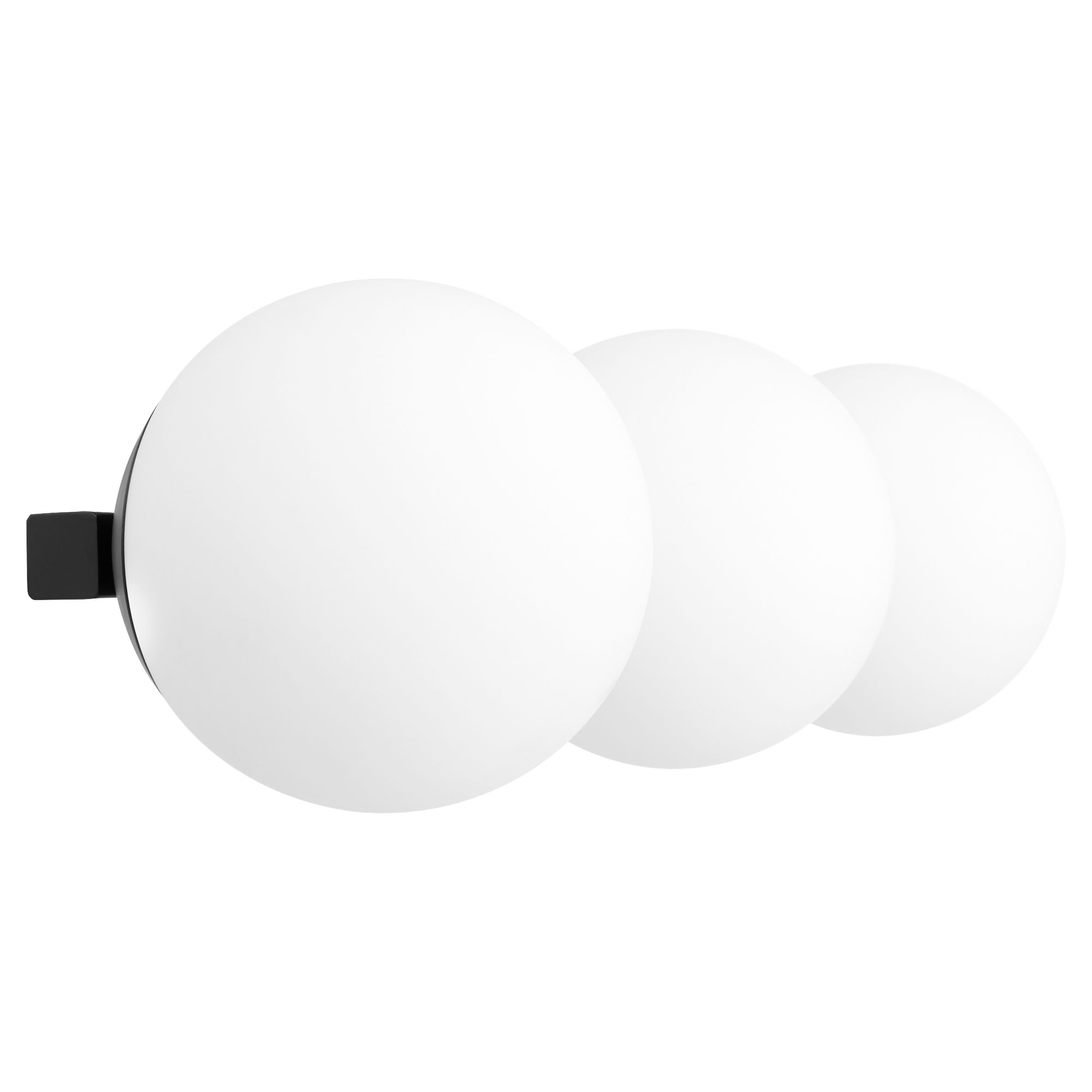 Image 3 Quorum International 3LT Matte Black Globe Vanity Light more views