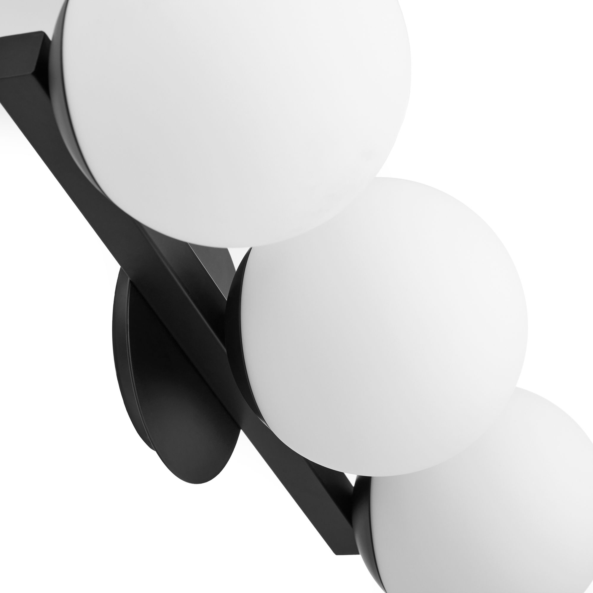 Image 4 Quorum International 3LT Matte Black Globe Vanity Light more views