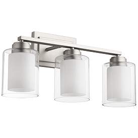 Image1 of Quorum International 3LT Satin Nickel Clear Opal Vanity Light