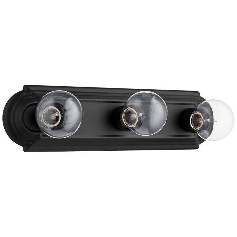 Image 1 Quorum International 3LT Textured Black Vanity Light