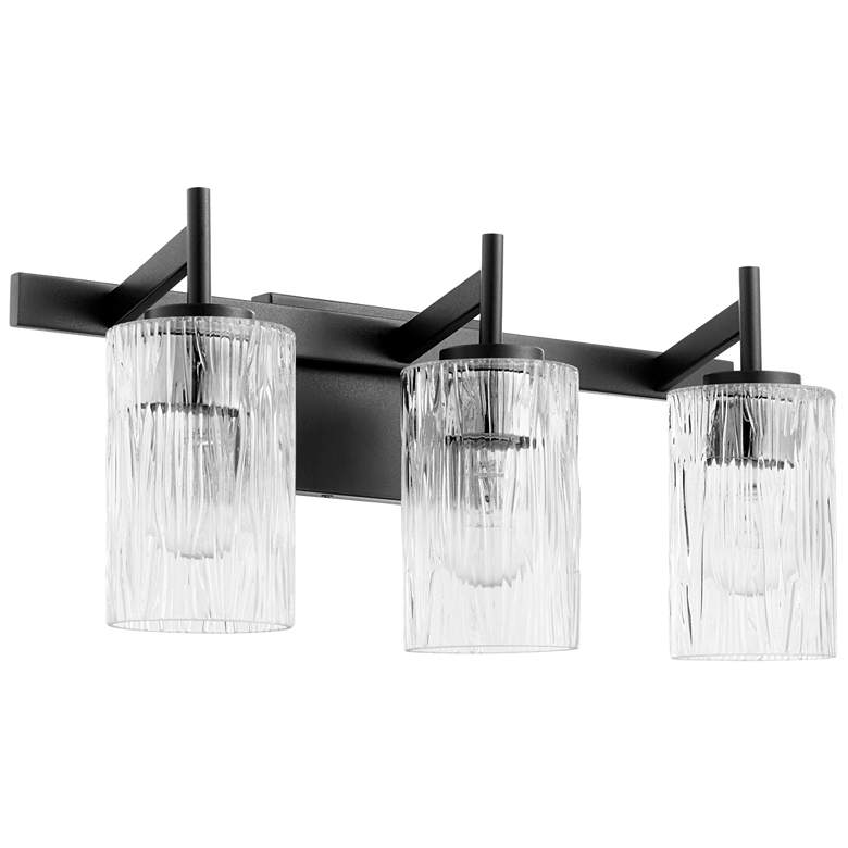 Image 1 Quorum International 3LT Textured Black Vanity Light