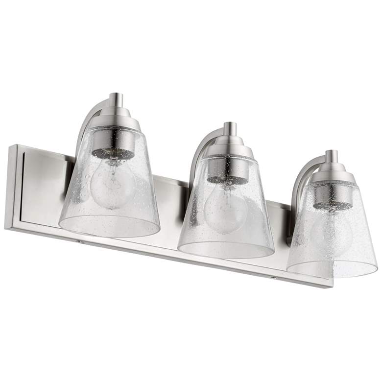 Image 1 Quorum International 3LT Transitional Satin Nickel Vanity Light