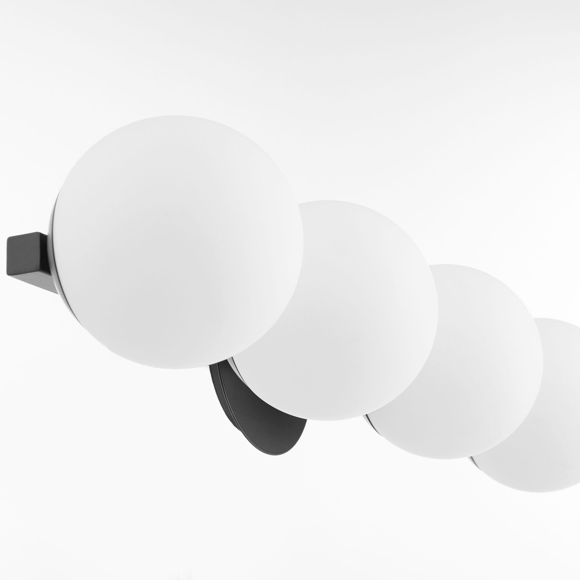 Image 2 Quorum International 4LT Matte Black Globe Vanity Light more views