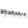 Quorum International 4LT Nickel w Clear Seeded Glass Cylinder Vanity Light