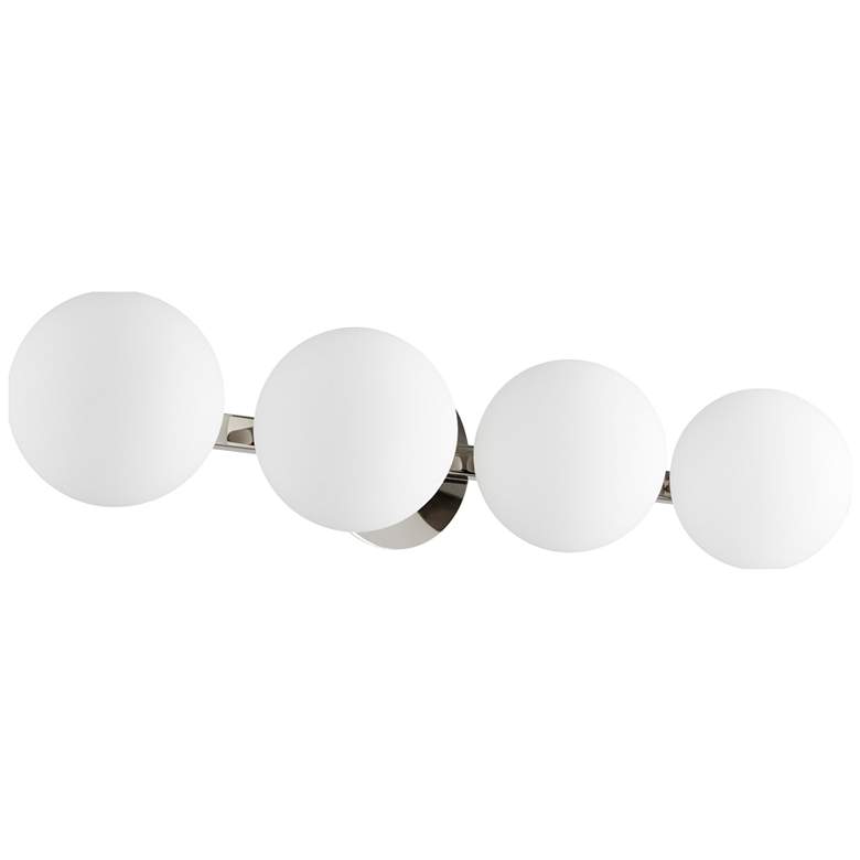 Image 1 Quorum International 4LT Polished Nickel Globe Vanity Light