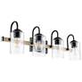 Quorum International 4LT Textured Black Pepper Glass Vanity Light
