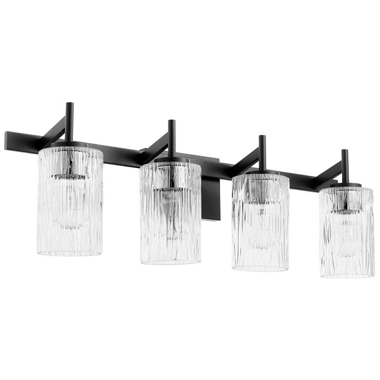 Image 1 Quorum International 4LT Textured Black Vanity Light