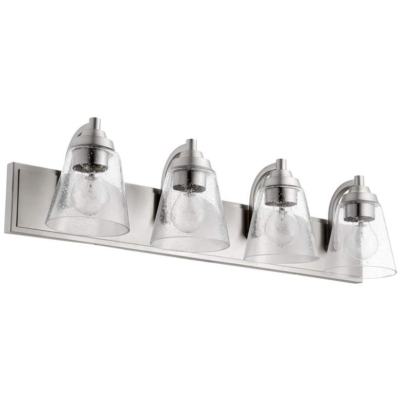 Image 1 Quorum International 4LT Transitional Satin Nickel Vanity Light
