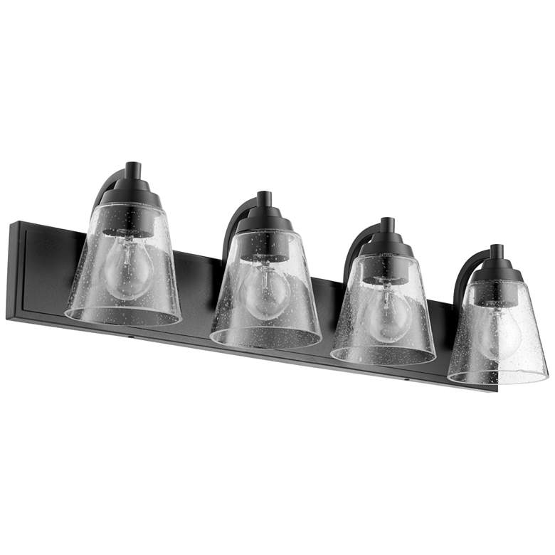 Image 1 Quorum International 4LT Transitional Textured Black Vanity Light