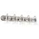 Quorum International 5LT Satin Nickel w Clear Seeded Glass Vanity Light