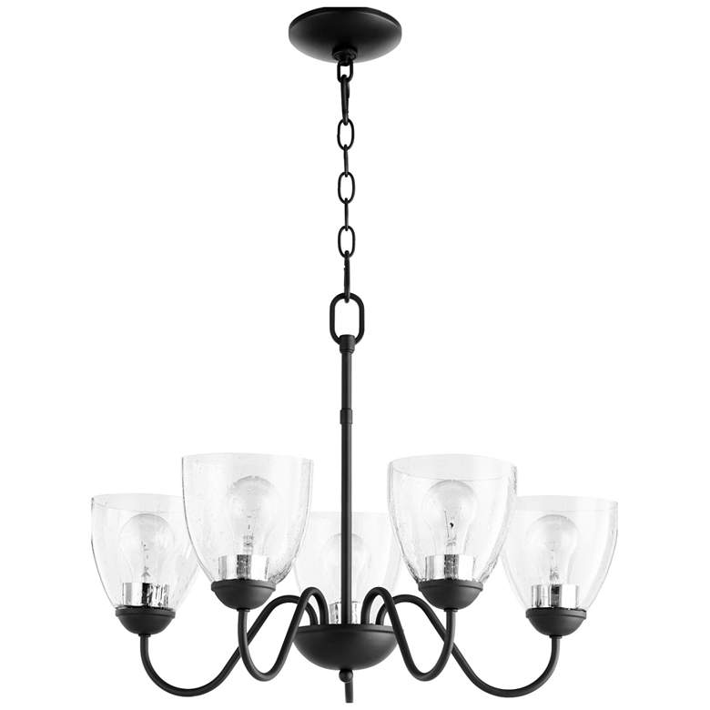 Image 1 Quorum International 5LT Textured Black Chandelier