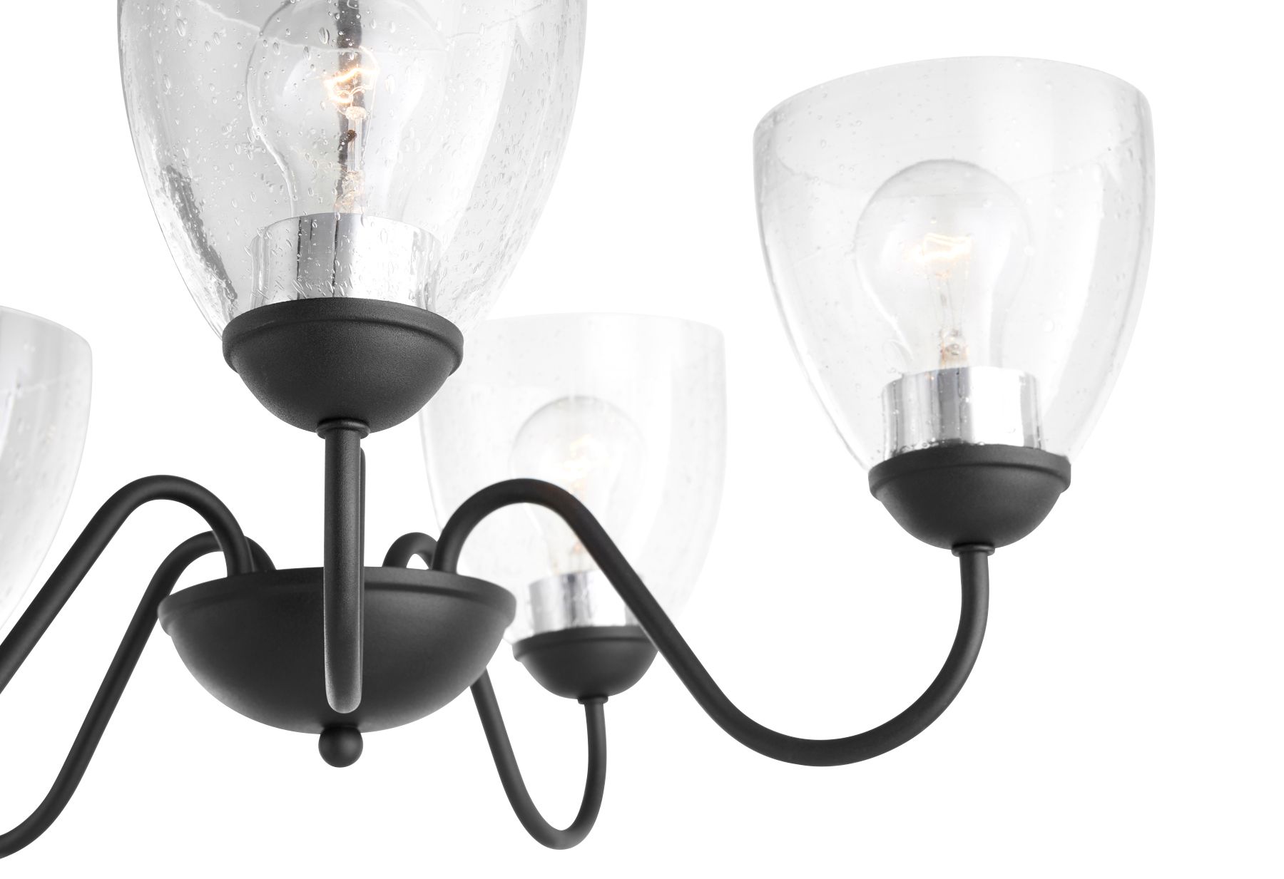 Image 2 Quorum International 5LT Textured Black Chandelier more views