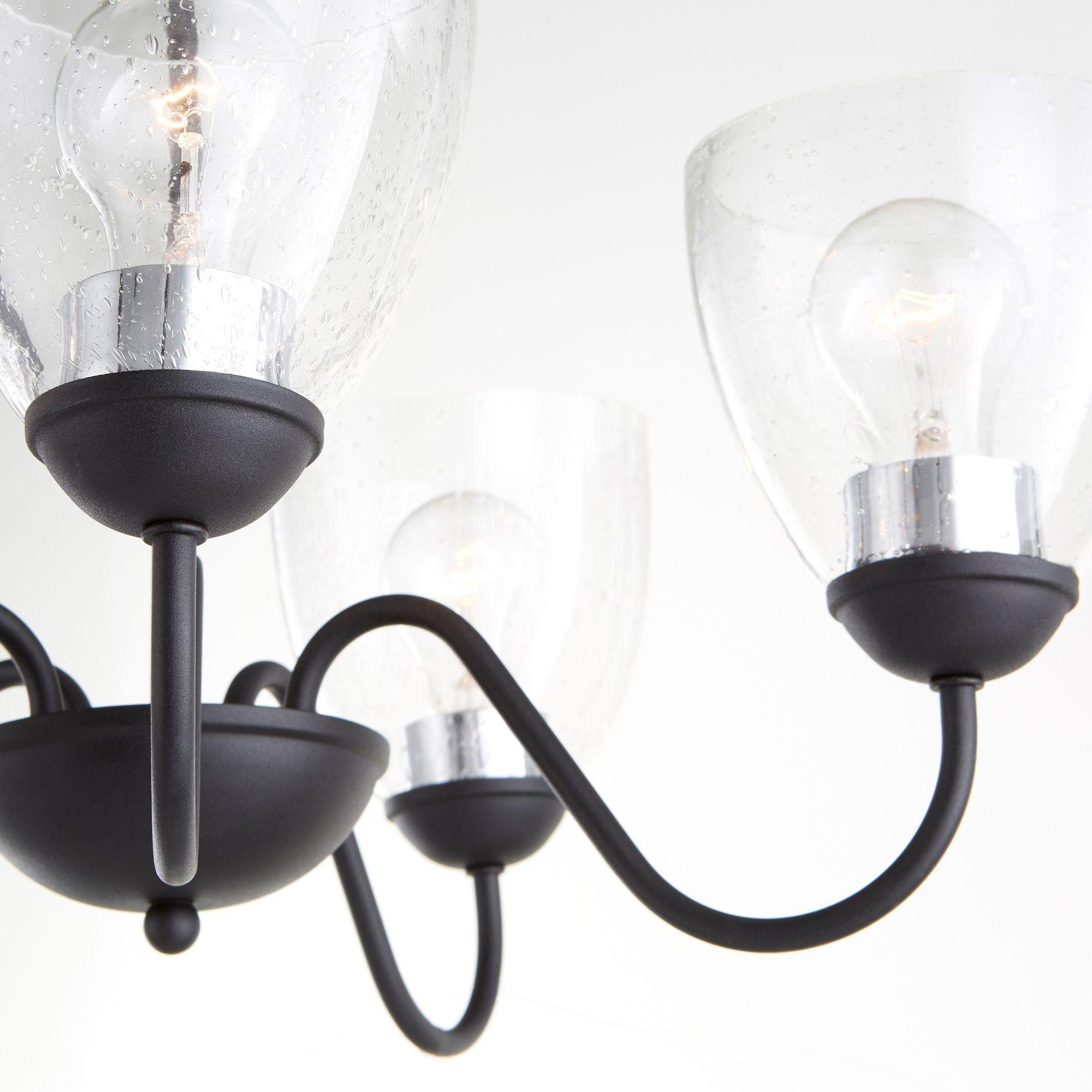 Image 3 Quorum International 5LT Textured Black Chandelier more views