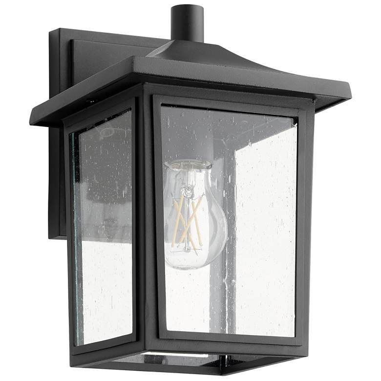 Image 1 Quorum International 7" Black Outdoor Wall Light