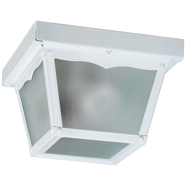 Image 1 Quorum International 7" White Outdoor Ceiling Mount