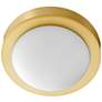 Quorum International 9 1/4" Wide Modern White and Brass Ceiling Light