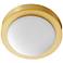 Quorum International 9 1/4" Wide Modern White and Brass Ceiling Light