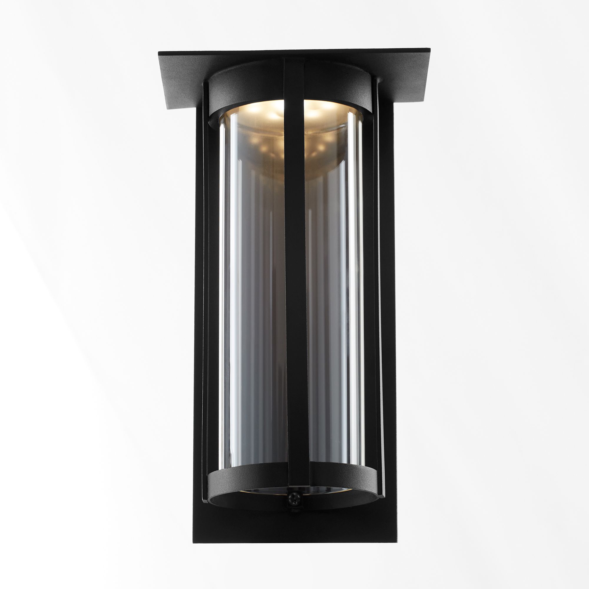 Image 4 Quorum International Abram 12" Black LED Outdoor Lantern more views