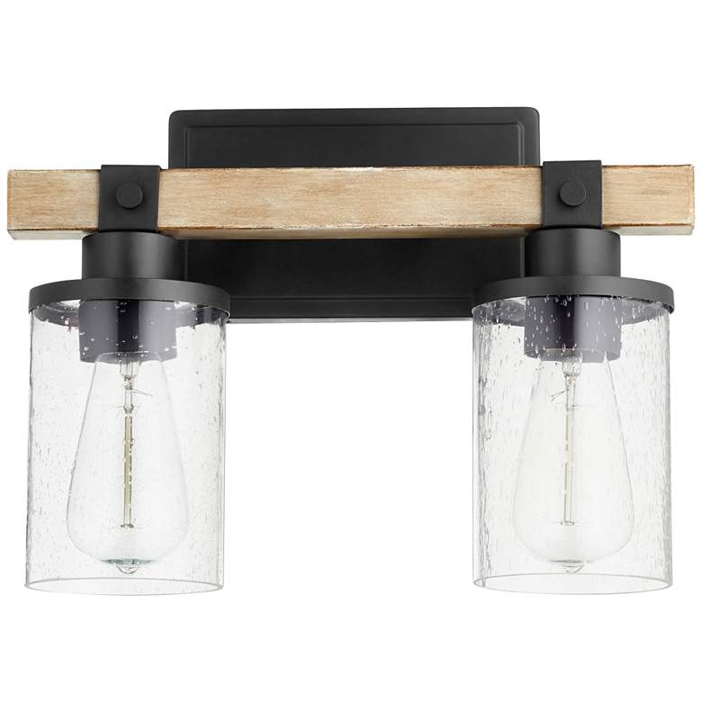 Image 1 Quorum International Alpine 2LT Textured Black Vanity Light