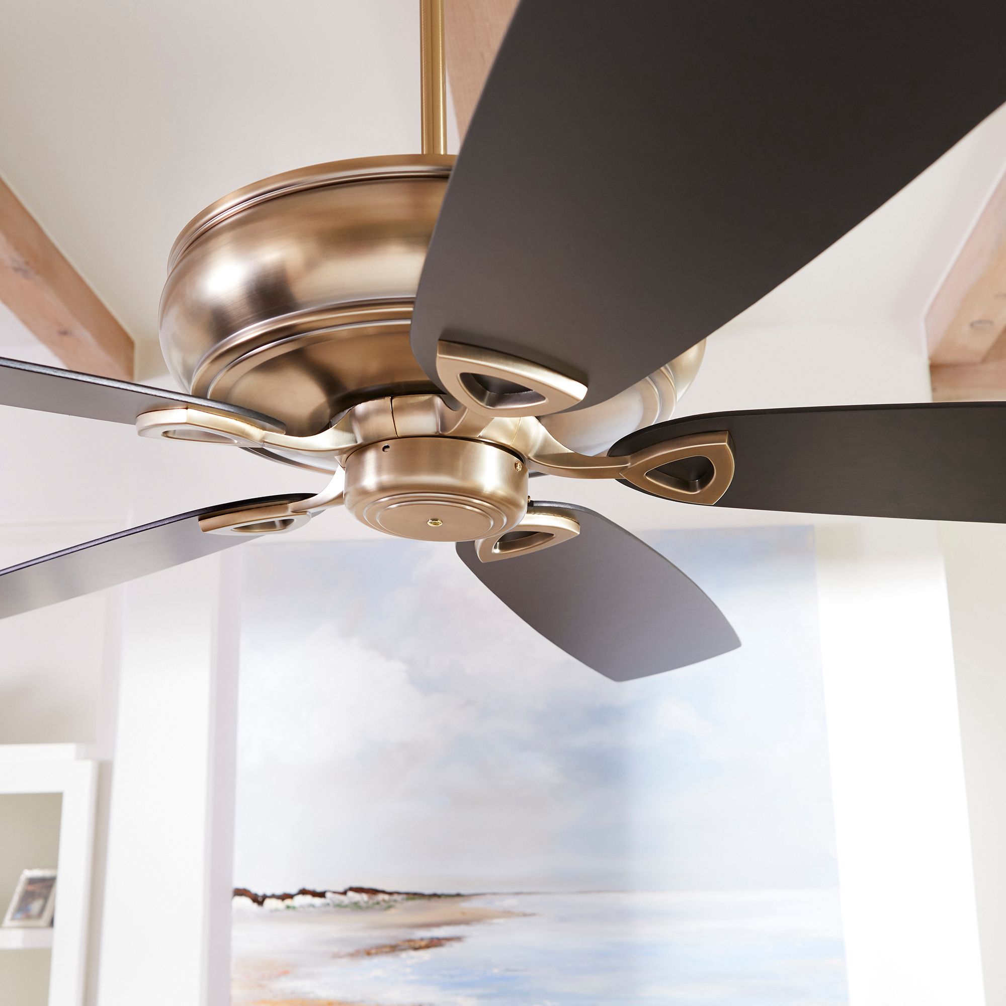 Image 2 Quorum International Alto 62" Aged Brass Ceiling Fan more views