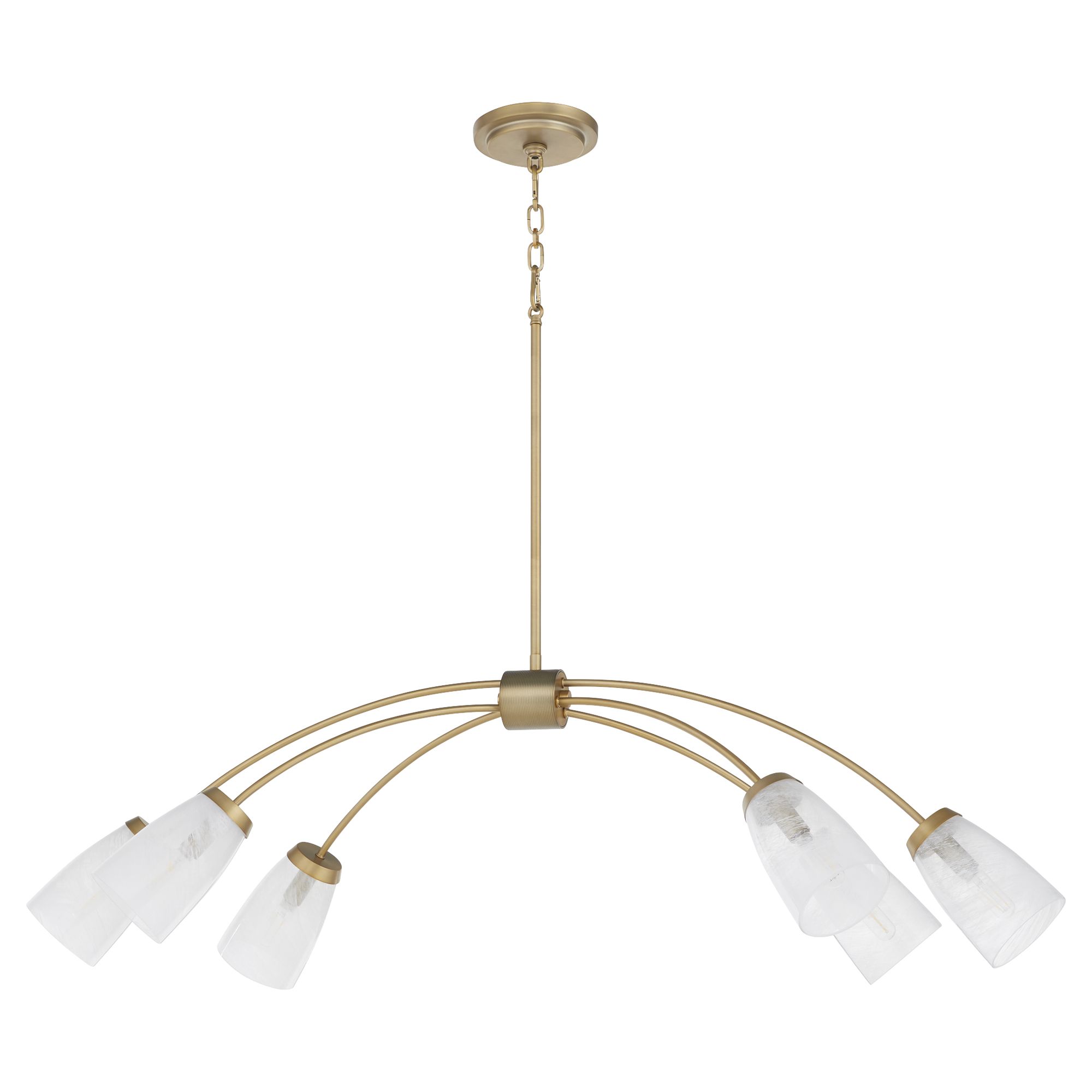 Image 2 Quorum International Arpeggio 6LT Aged Brass Chandelier more views