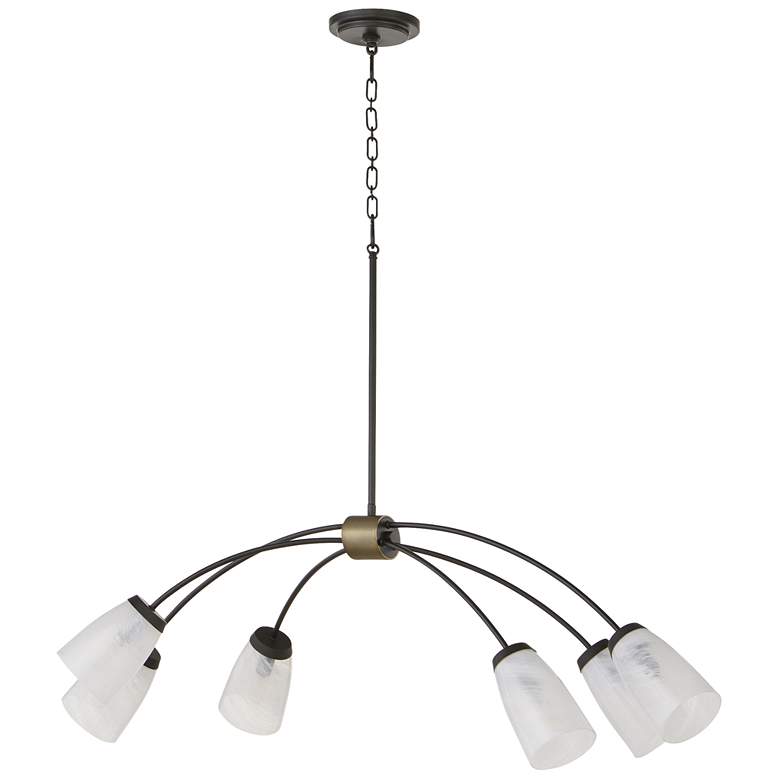 Image 1 Quorum International Arpeggio 6LT Matte Black Chandelier