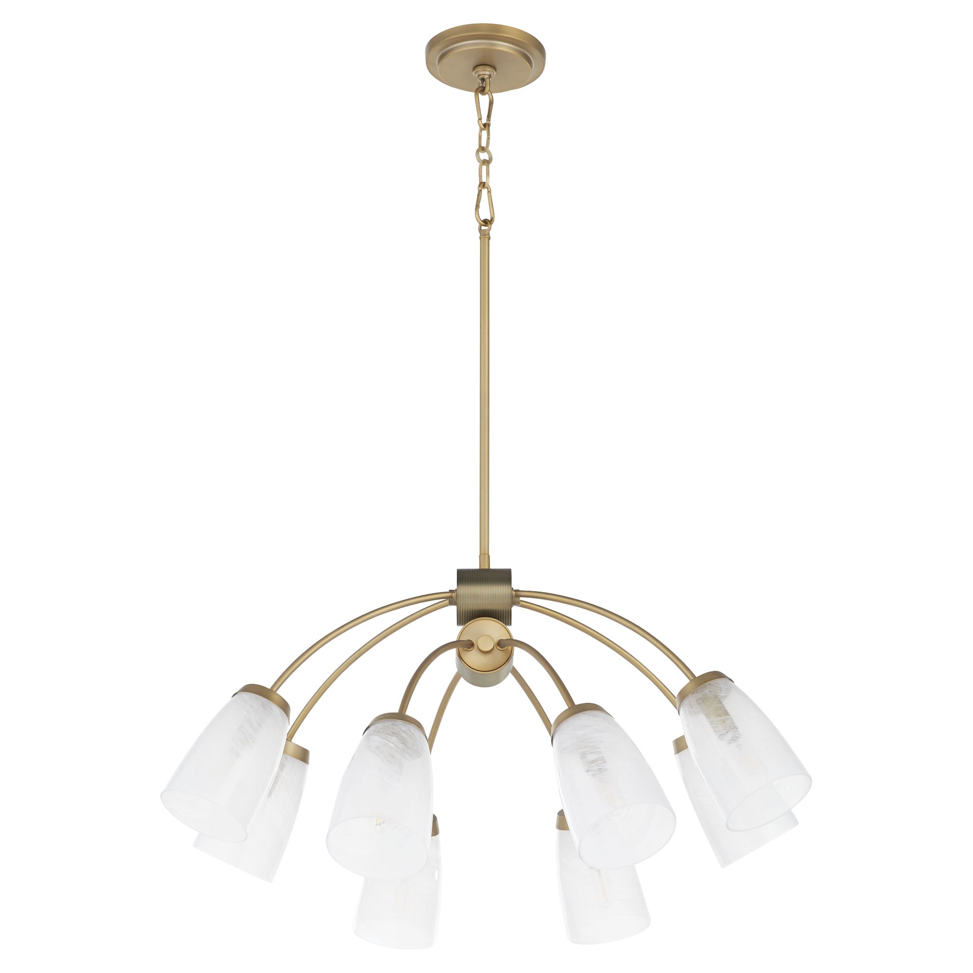 Image 2 Quorum International Arpeggio 8LT Aged Brass Chandelier more views
