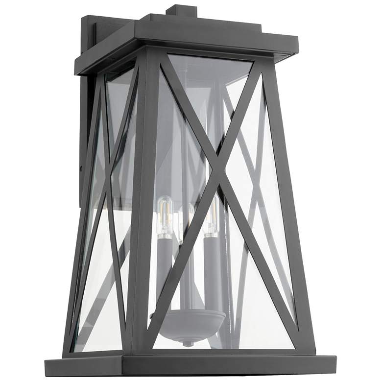 Image 1 Quorum International Artesno 22" Textured Black Wall Lantern
