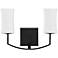 Quorum International Ayala 2LT Matte Black Wall Mount